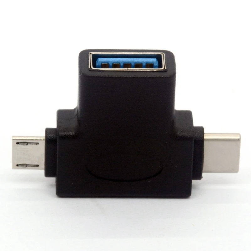 USB 3 0 гнездо к Micro-USB 5 Pin папа и Тип C (USB C) разъем адаптера 2 в 1 T Форма OTG конвертер |
