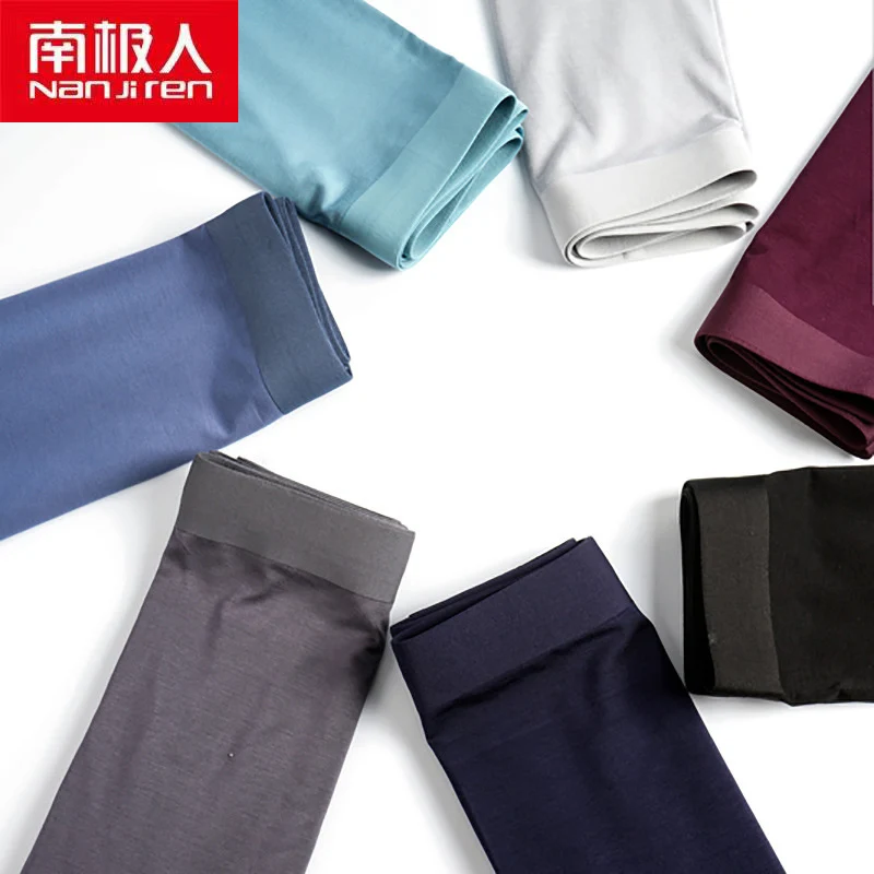 

NANJIREN Men Underwear Men Boxer Solid Color Modal Seamless Casual Breathable Seamless Comfortable Solid Color Men Boxer Shorts