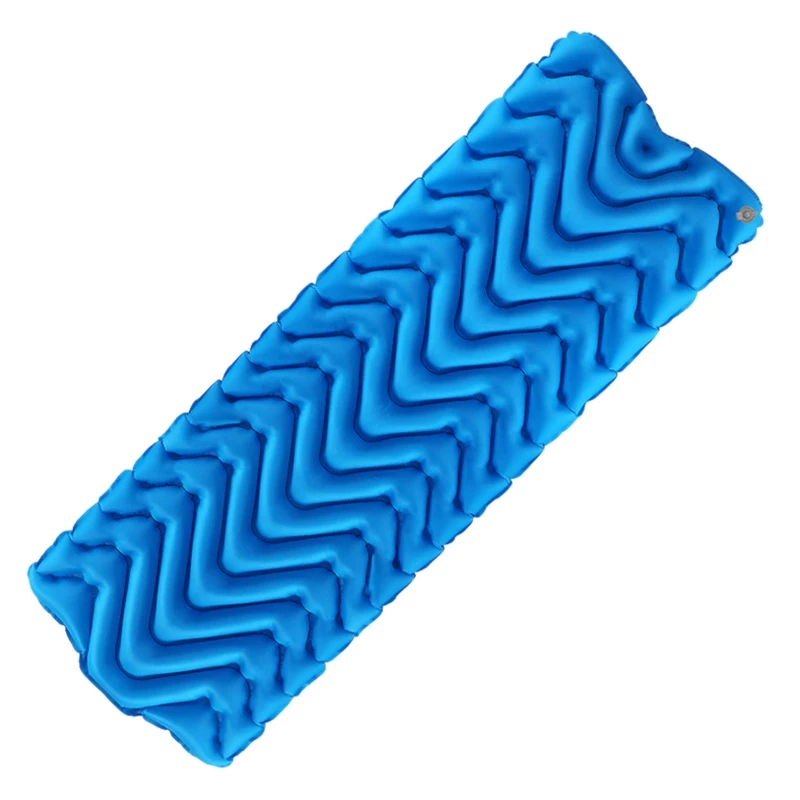

Automatic Inflatable Sleeping Pad Tpu Camping Tent Inflatable Cushion Camping M-Type (Blue) & Folding Air Inflatable Pillow Doub