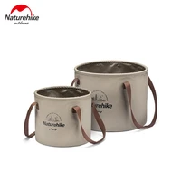 naturehike foldable round bucket 10l20l ultralight outdoor travel camping water basin tank storage bucket pvc portable daily