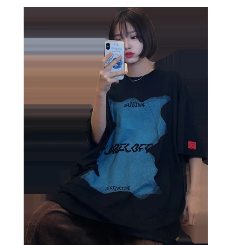 Новинка лета 2020 футболка с короткими рукавами принтом поп-Инс Модный