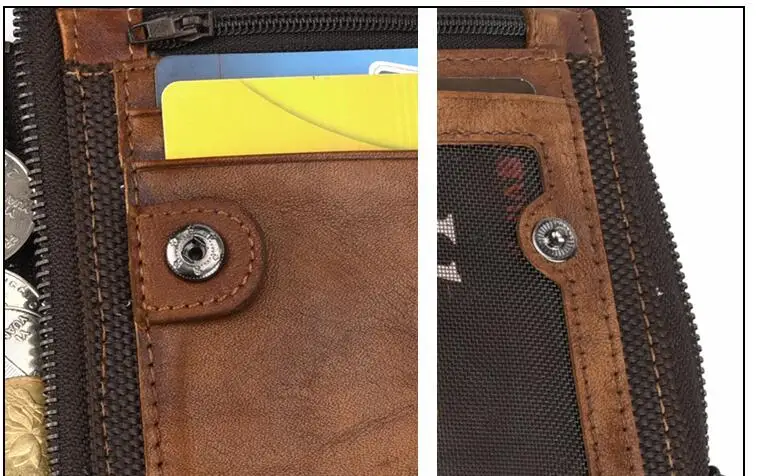 CHSANATO Анти Rfid держатель для карт Чехол для мужчин коровья кожа бумажник мужской двойной молнии портмоне водительские права Обложка
