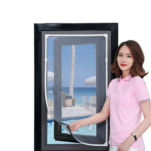 

Insect Window Screen Mesh,Indoor Anti Fly Curtain Tulle Summer Invisible Anti-Mosquito Removable Washable Customize Screen Net