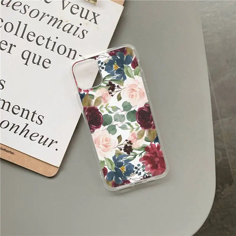

FHNBLJ flower Phone Case Phone Case for iPhone 8 7 6 6S Plus X XS MAX 5 5S SE XR 11 12 pro max 12mini