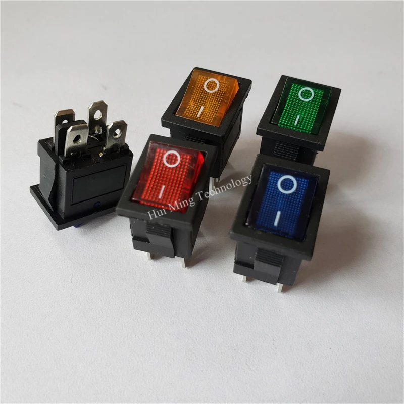 25 шт. кулисный переключатель 4 pin 2 шестерни самоблокирующийся 250 В 6A 125 10A KCD1-104/N 13*19