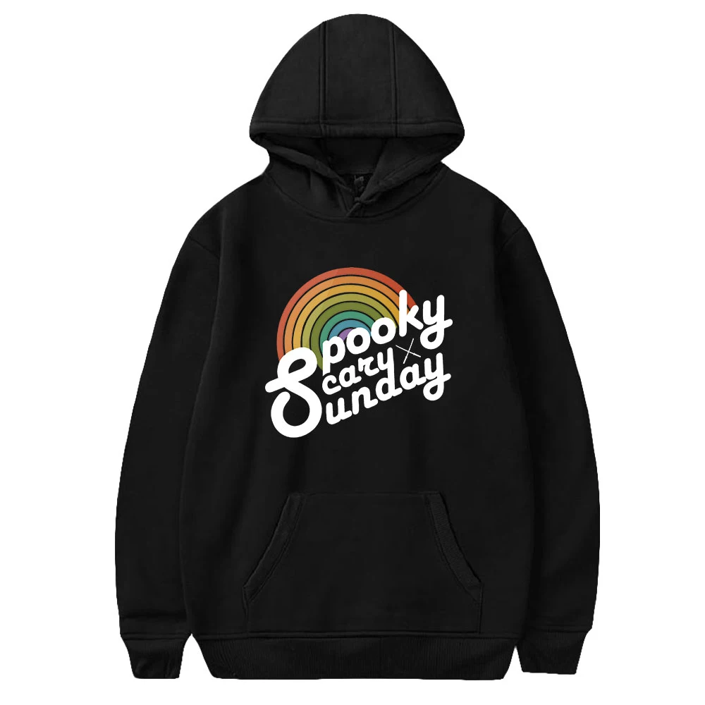 

Fashion Spooky Scary Sunday Hoodies Sweatshirt Men Women Unisex Pullover Hip Hop Hoode Casual Boys Girls Autumn Black Streetwear