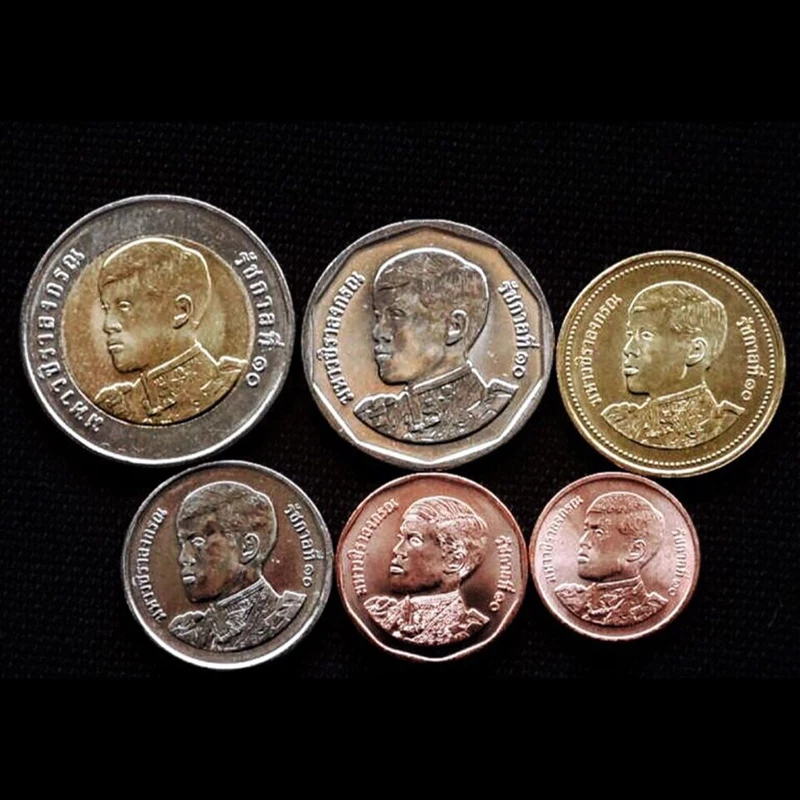 Набор из 6 шт. монеты таиландского короля Азия 100% настоящие оригинальные Новинка -
