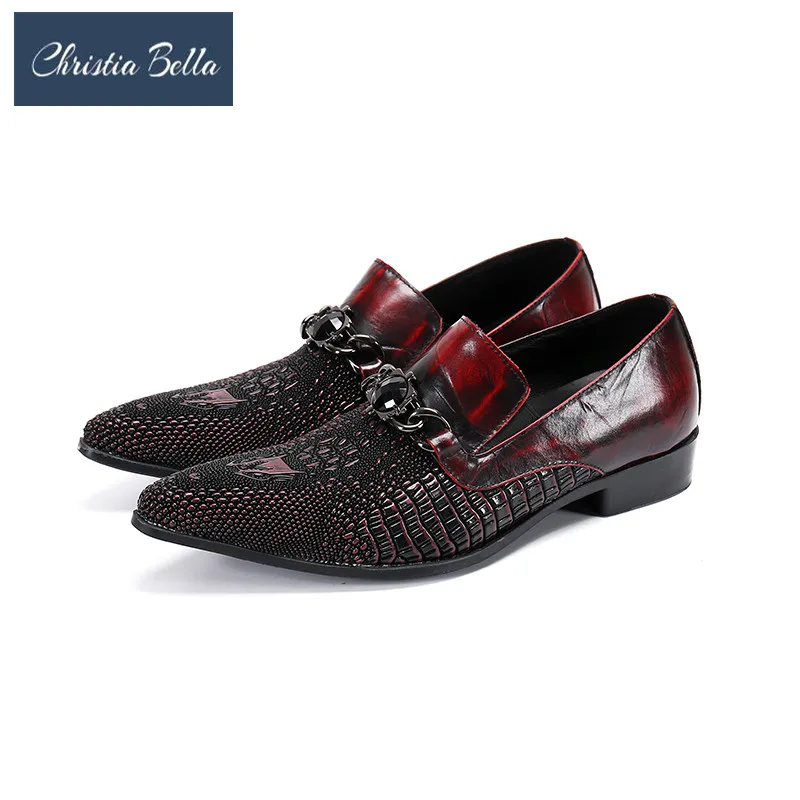 

Christia Bella Британский змеиной кожи для мужчин; Обувь из натуральной кожи; С острым носком; Вечерние Туфли под платье мужской, деловая, для офиса...