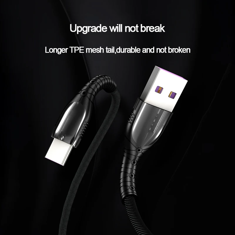 5А usb type C кабель супер быстрая зарядка для huawei p30 samsung s9 S10 Xiaomi Redmi note 7 телефон USB-C зарядное устройство Шнур для зарядки данных