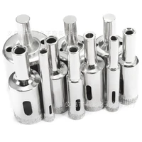 10pcs diamond coated drill bit set tile marble glass ceramic hole saw drilling bits for power tools 6mm 30mm