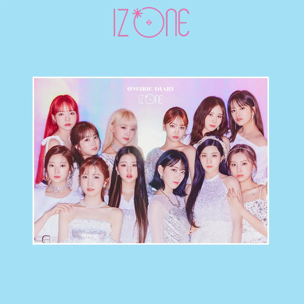 

2pcs/set Kpop IZONE Poster for fans gift New album Oneiric Diary Poster stickers