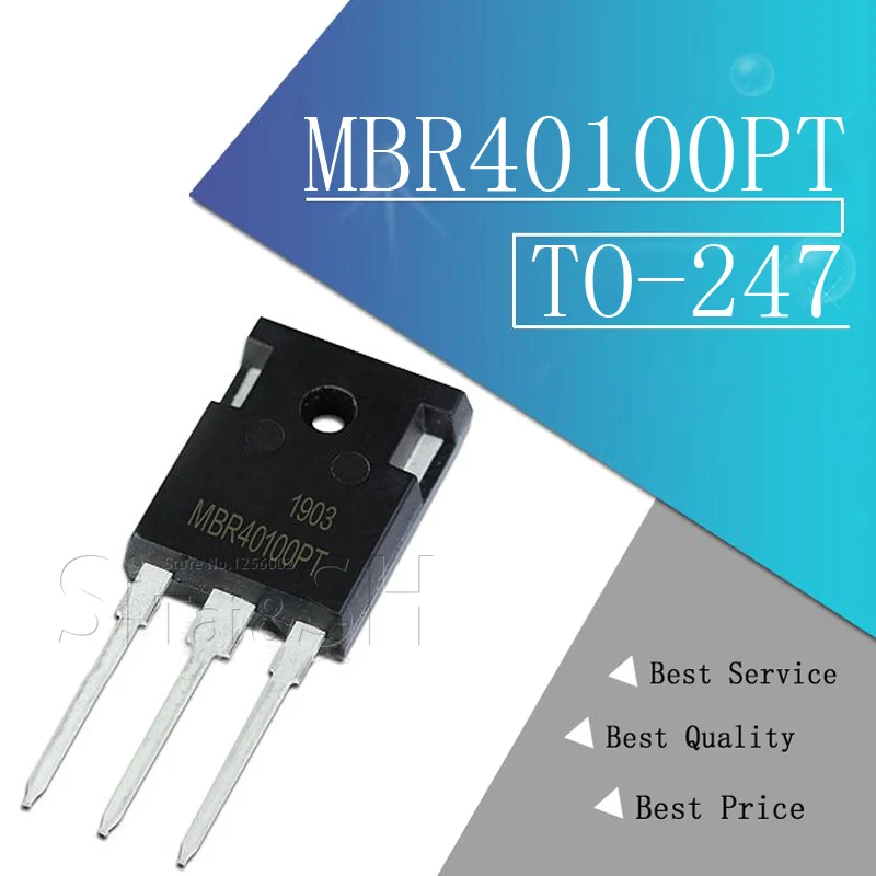 5 шт. MBR40100PT TO 247 MBR40100 TO247 MBR40100PTG 3P 40A 100 в диод Шоттки|integrated circuit|circuitcircuit integre |