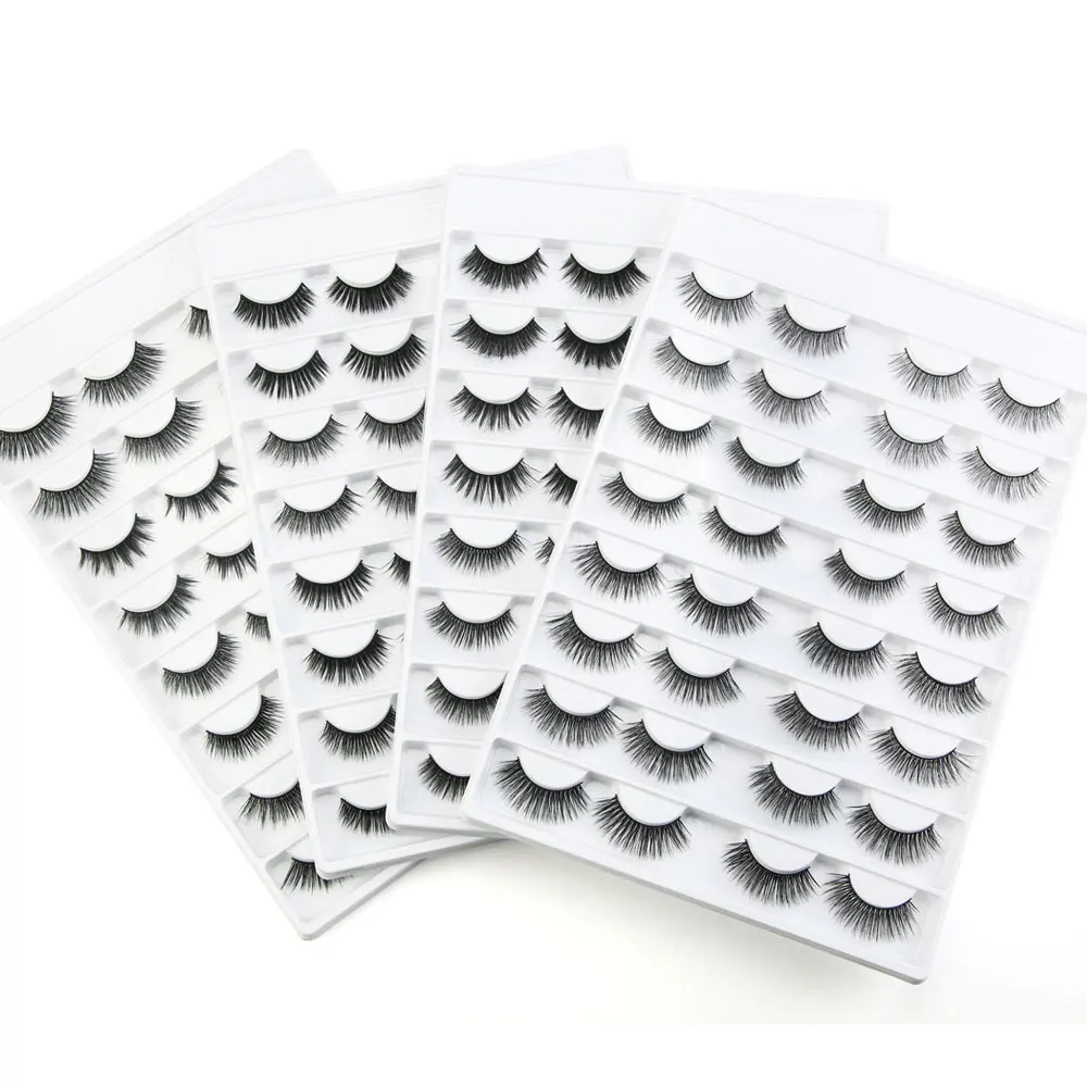 

Норковые ресницы оптовая продажа 16/32/48/64 пар 3d ресницы серо-коричневого цвета натурального меха норки упаковка накладных ресниц Накладные р...