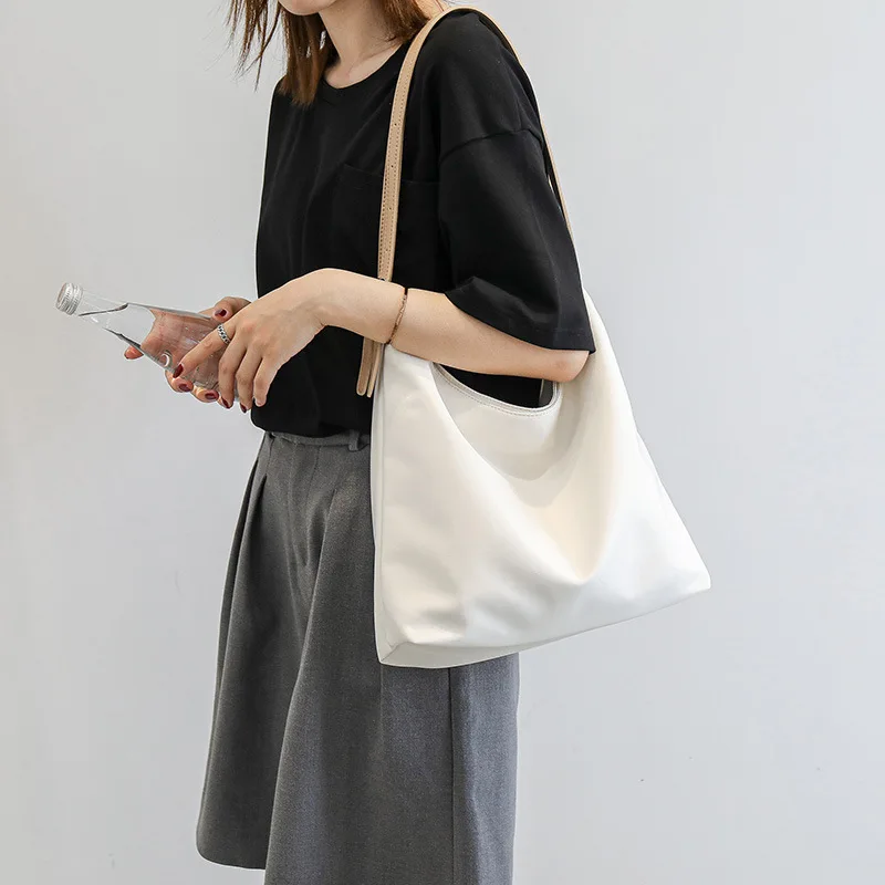 

Large Capacity Women Shoulder Bag Nylon Tote Handbag Big Shopping Bags Simple Fashion Shoulder Hand Bag Female Shopper Purse