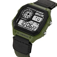 synoke men digital watch military nylon strap sports watch waterproof electronic clock watches for men relogio masculino