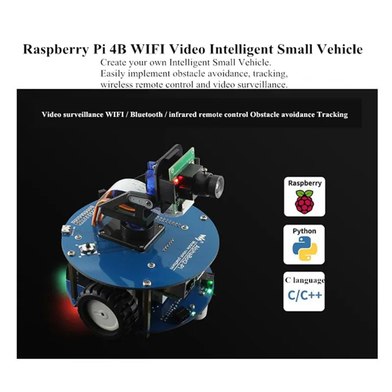 Günstig 2019 Raspberry Pi 4B WIFI Video Intelligente Kleine Fahrzeug Combo Und DIY Accs Kit