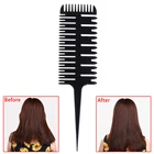 Расческа с большими зубьями инструмент для окрашивания волос, расческа для мелирования, профессиональная расческа в виде рыбьих костей, для окрашивания волос