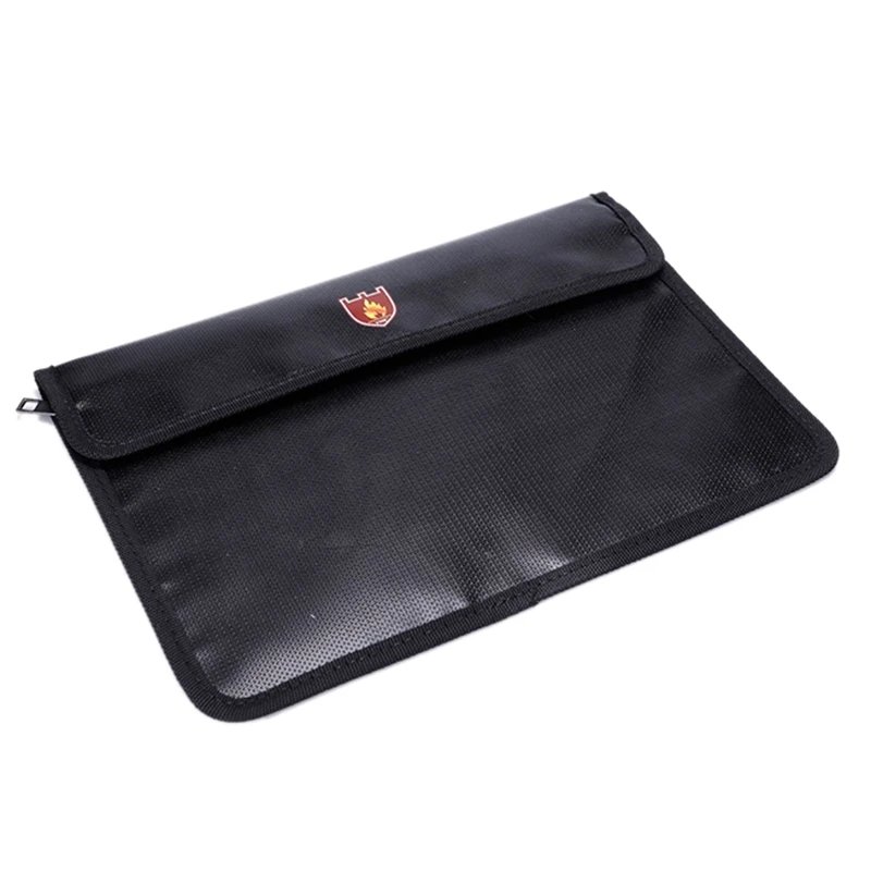

Fireproof Fire Resistant Document Bag File Holder Non-Itchy Liquid Silicone Coated Fit for Cash Jewelry Passport