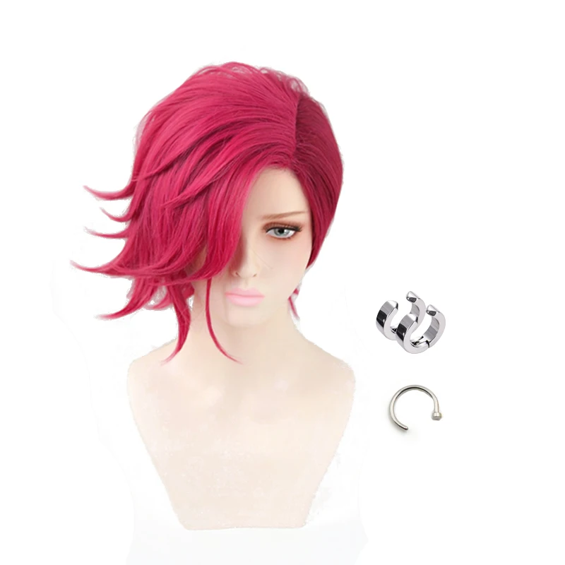 

Arcane Cosplay Wig for Vi LoL Short Red Hair Costume for Halloween and Party