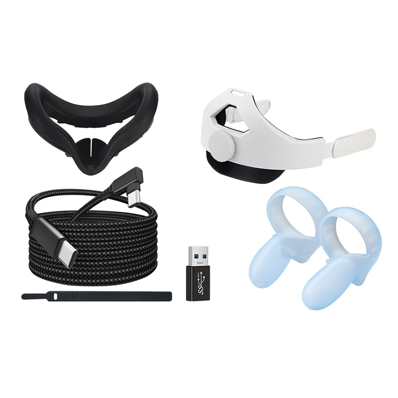 

For Oculus Quest 2 Accessories,VR Glasses Unisex VR Handle Protection Set for Oculus Quest 2 Silicone Cover