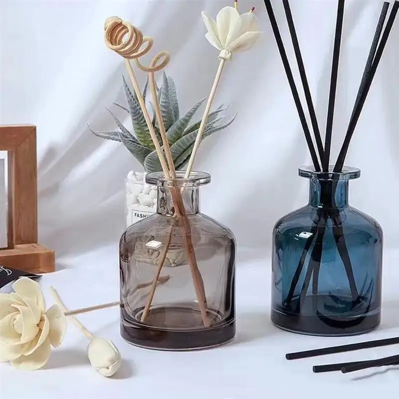 

100ml Fragrance Empty Bottles Dried Flower Vase Rattan Sticks Purifying Air Aroma Diffuser Set Essential Oil Bottles For Room