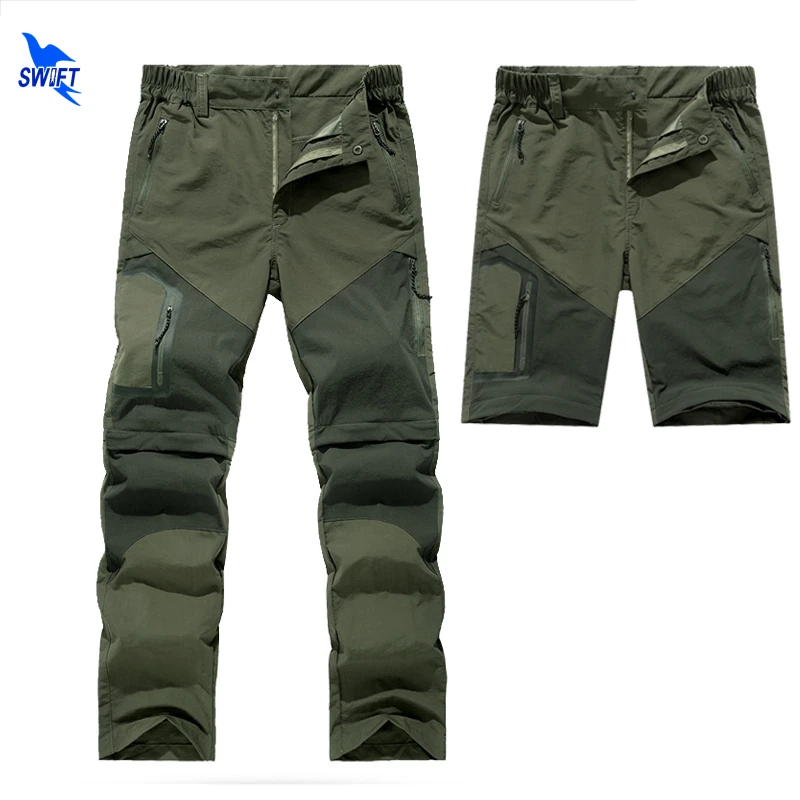 

Анти-УФ тонкие мужские быстросохнущие съемные походные брюки для спорта на открытом воздухе летние походные рыбацкие шорты дышащие