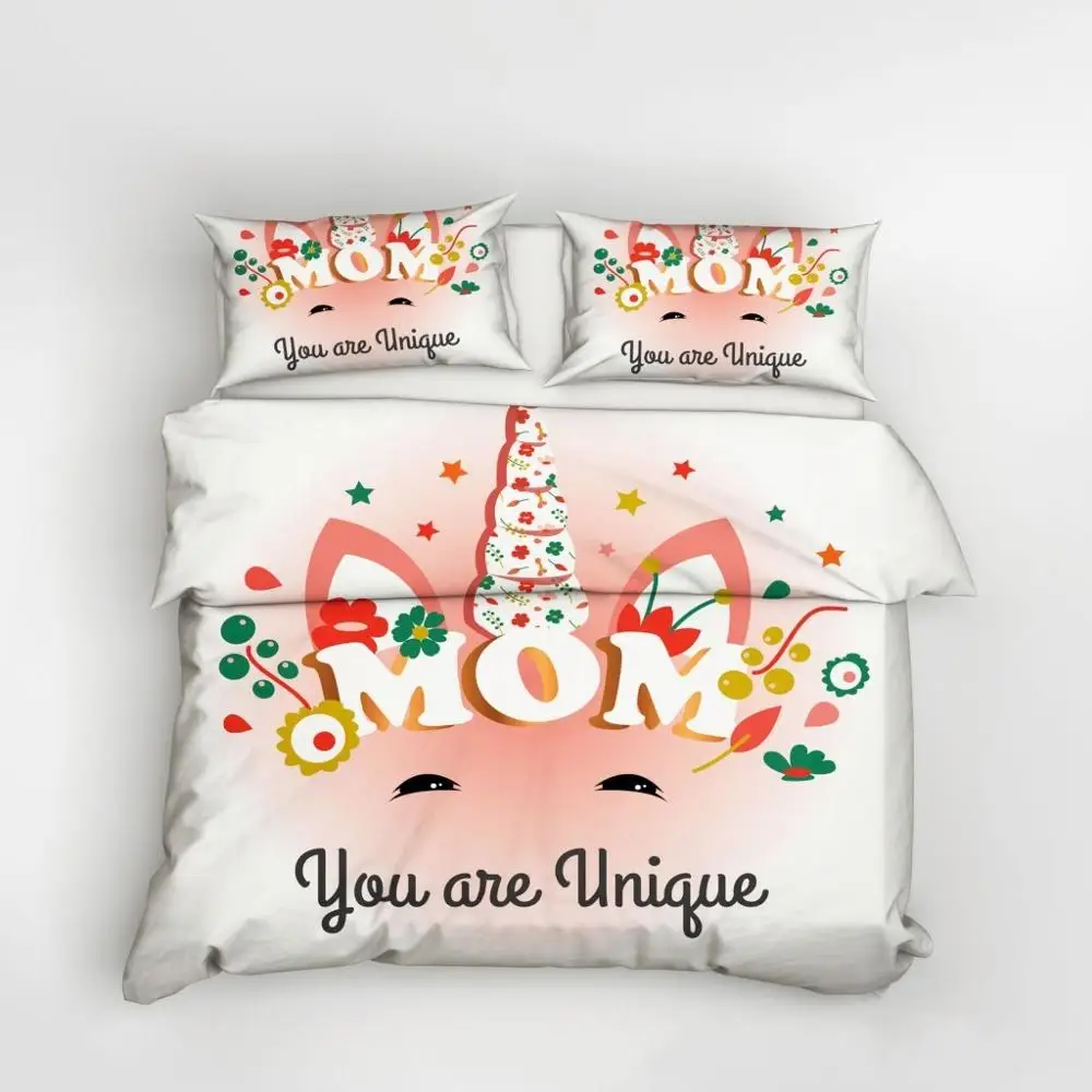 Комплект из пододеяльника и наволочки комплект 3 предметов с 3D рисунком | Дом сад