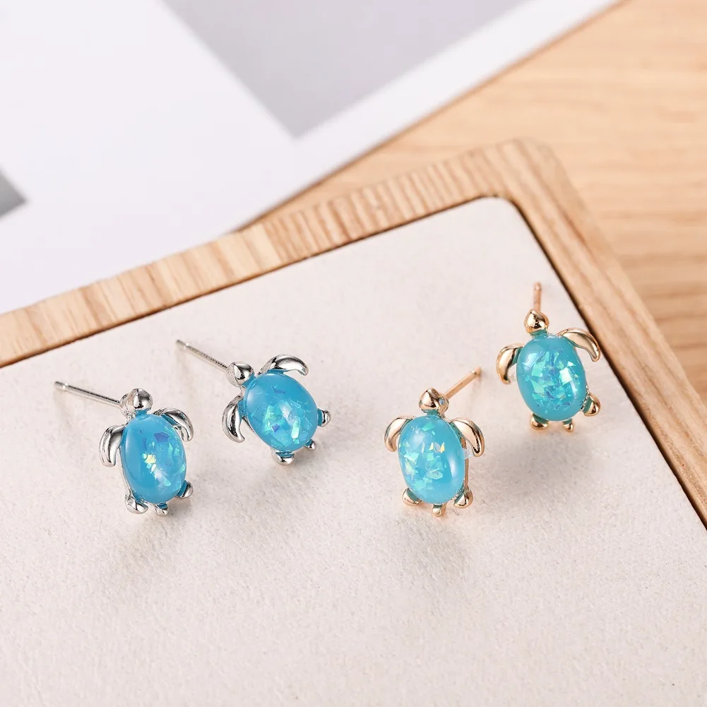 2019 модные пляжные индивидуальные серьги креативные милые Ao Bao в виде черепахи