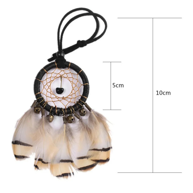 

JW-Small Bronze Bells Dreamcatcher Wind Chimes Car Pendant Home Decoration Wall Hanging Dream Catcher Handicrafts Gift