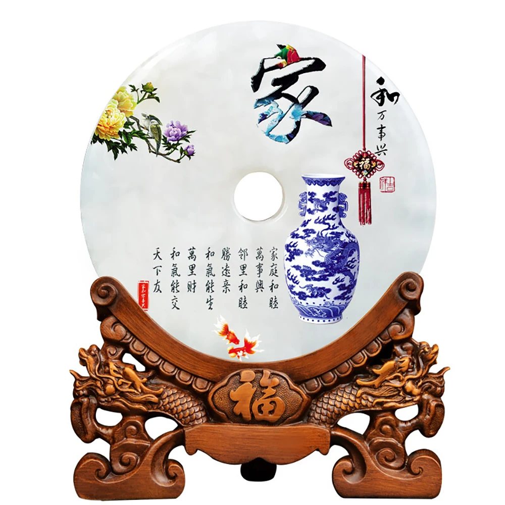 

Chinese Traditional Jade Lucky Fortune Wealth Craft Sculpture Table Accessories Housewarming Furnishing Opening Ornament Gifts