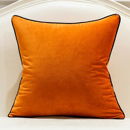 Бархатная Наволочка 50x50 45x45 Современная подушка для дивана в гостиную коричневая