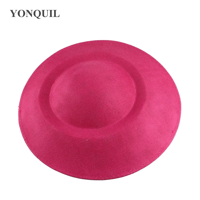 HOT PINK 26 см круглая однотонная копия Sinamay основа для вуалетки DIY аксессуары для волос millinery блюдце Материал вечерние события случай шапки 6 шт./партия - Цвет: HOT PINK