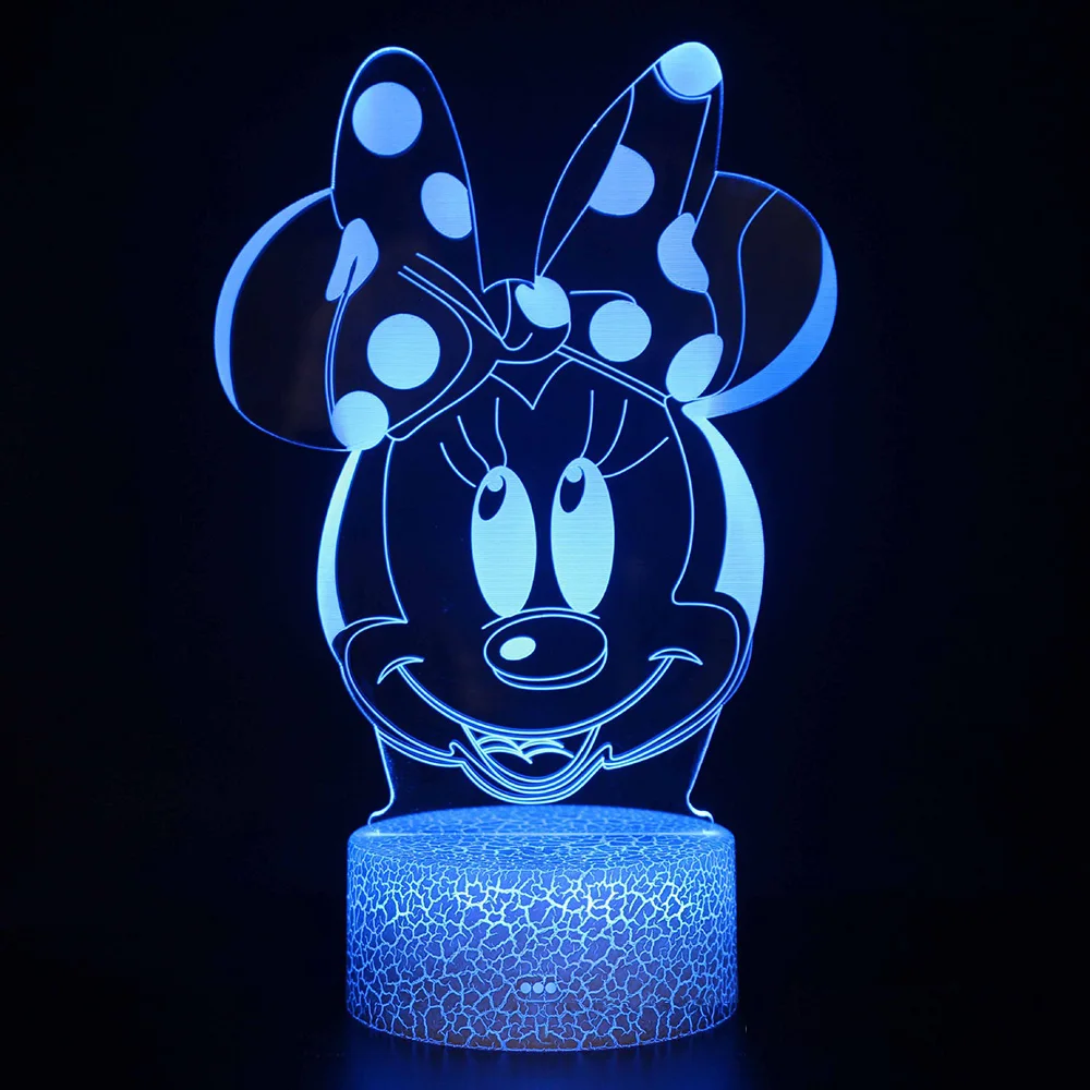 

Birthday Gift Cartoon Mickey Minnie 3D Creative Table Lamp Valentine's Day Colorful LED Visual Light Gift Night Light