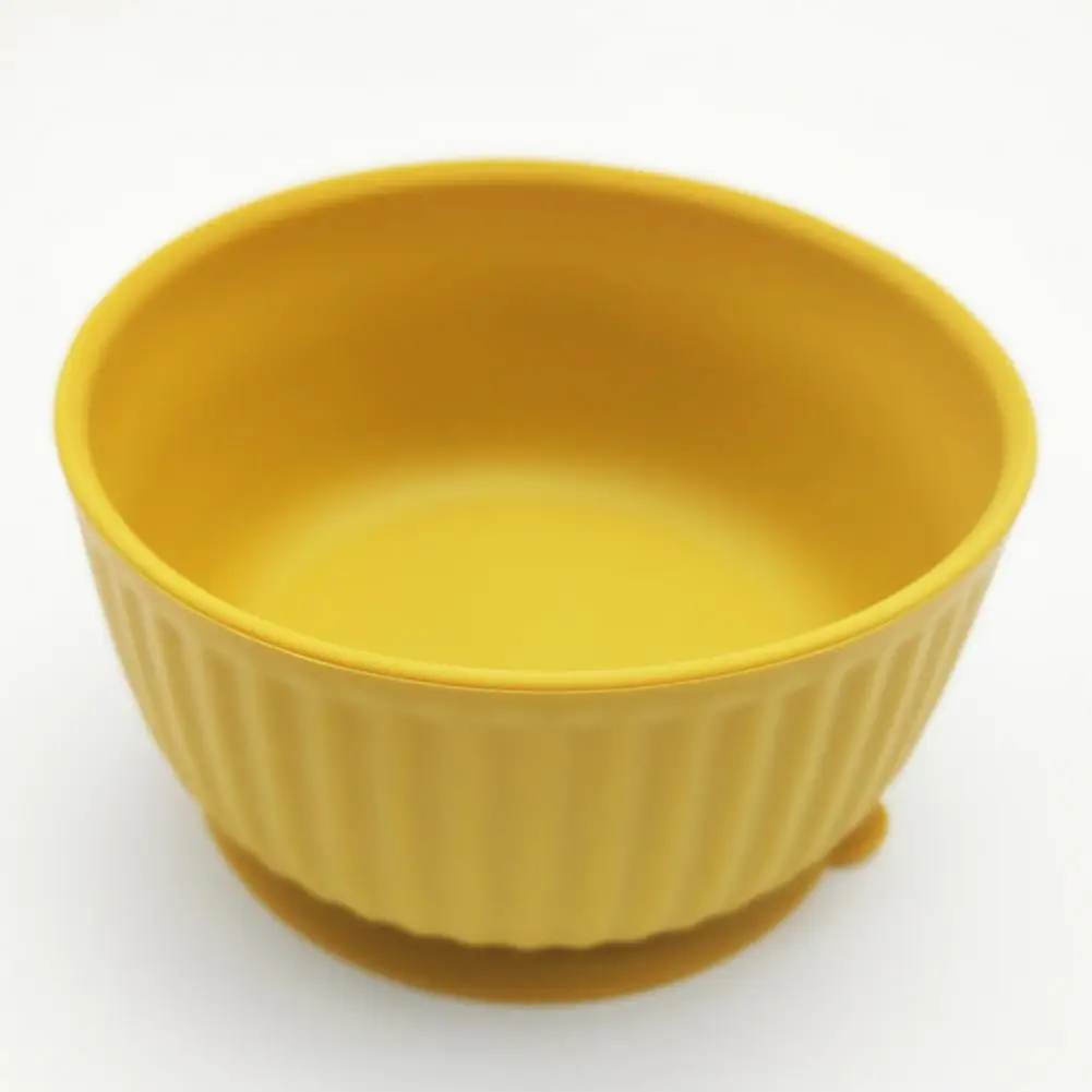 Taz&oacute;n antideslizante para ni&ntilde;os, vajilla de gran capacidad, taz&oacute;n de alimentaci&oacute;n de beb&eacute; de silicona-4
