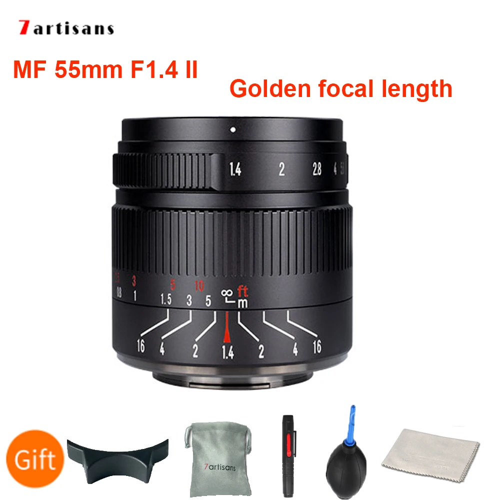 

7artisans 7artisans 55 мм F1.4II объектив с большой диафрагмой Prime для SonyE Mount A6600 /Canon EOS-M/Fuji XF/Macro4/3 mount/Nikon Z Z9