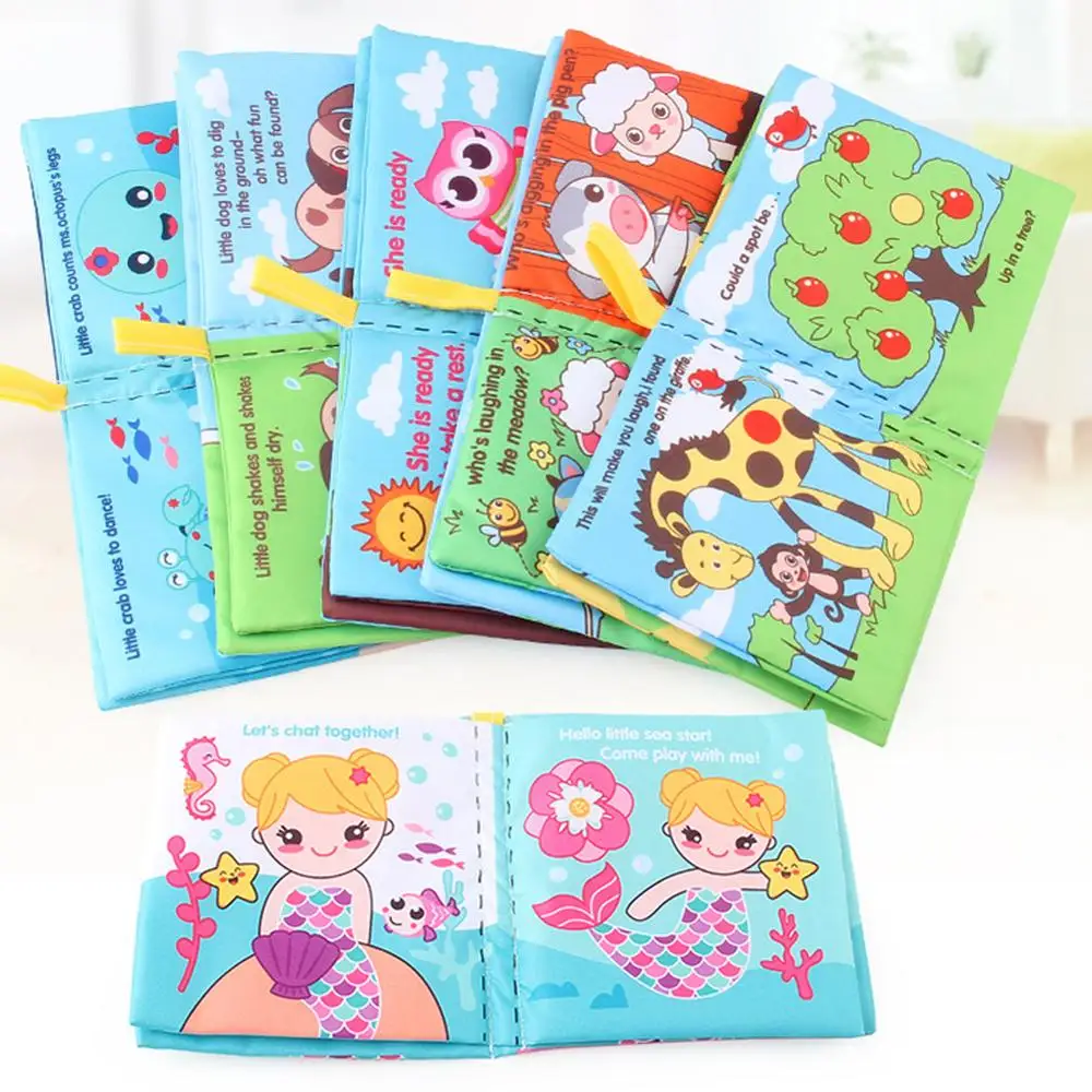 

Baby Book Intelligence Development Educational Toy Soft Cloth Learning Cognize Books For 0-36 Months Kids Quiet Book 6 Book/set