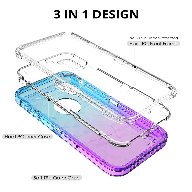Цветной Твердый чехол с градиентом для iPhone X XS Max 8 7 6 Plus чехол для телефона защитный чехол Fundas Coque для iPhone 8 7 Plus