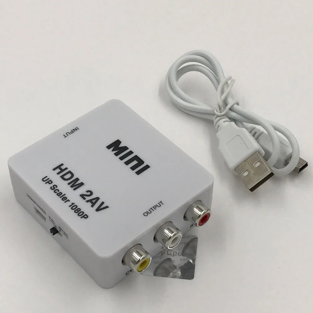 HDTV AV конвертер HDMI совместимый с RCA CVBS L/R адаптер Мама мама Поддержка NTSC PAL для DVD 480p