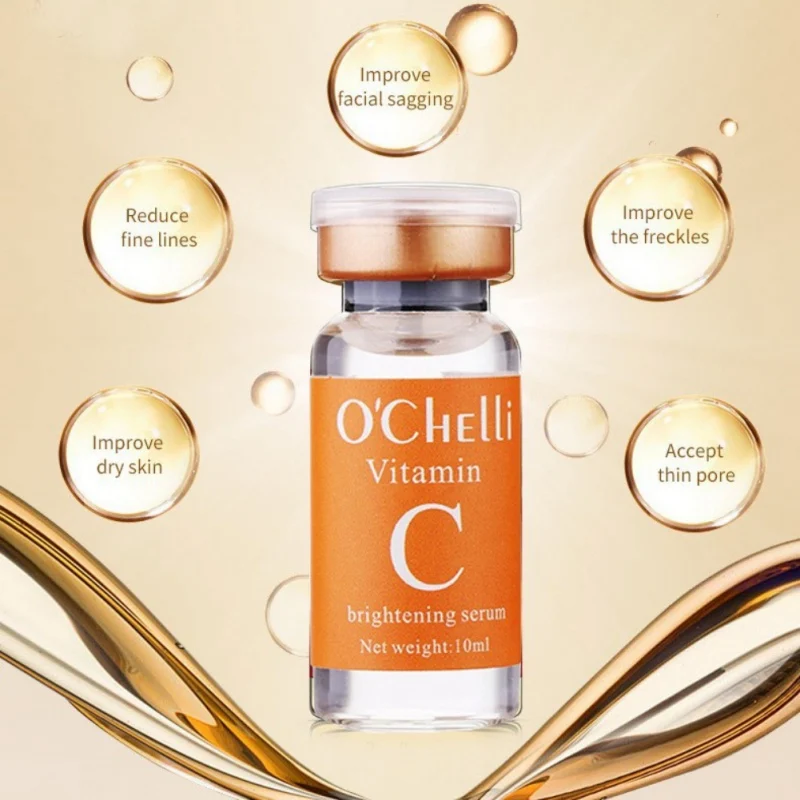 10ml Vitamin C Serum Whitening And Anti-Aging Fade Spots Removing Freckle Anti Winkles Moisturizing Face Cream |