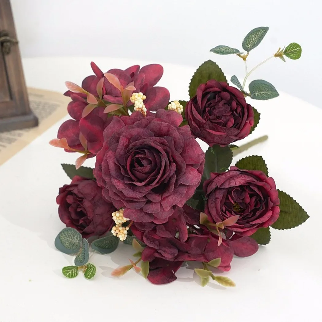 

A Bunch Of Vintage Artificial Flowers Peony And Hydrangea Peonies Artificial Flowers Wedding DIY Living Room Home Deco