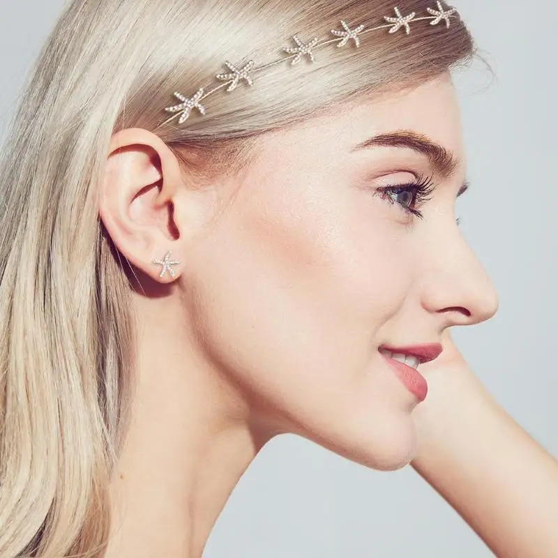 3 шт./компл. Морская звезда стразы аксессуары для волос свадебный головной убор