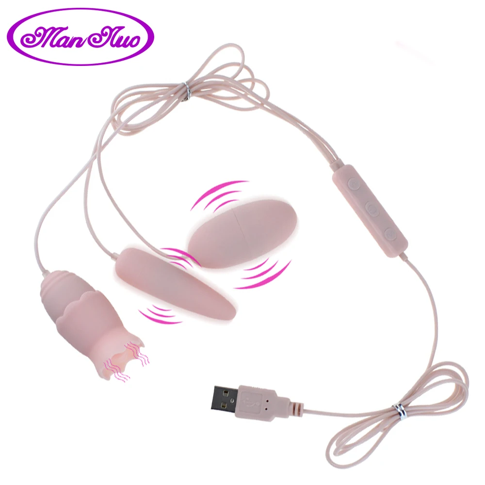 Вибраторы для языка 10 режимов USB мощное вибрирующее яйцо массаж точки G оральный