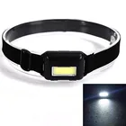 Мини COB светодиодные фары 3 режима Водонепроницаемые фары фонарик Регулируемый Открытый Кемпинг ночная рыбалка портативные фары