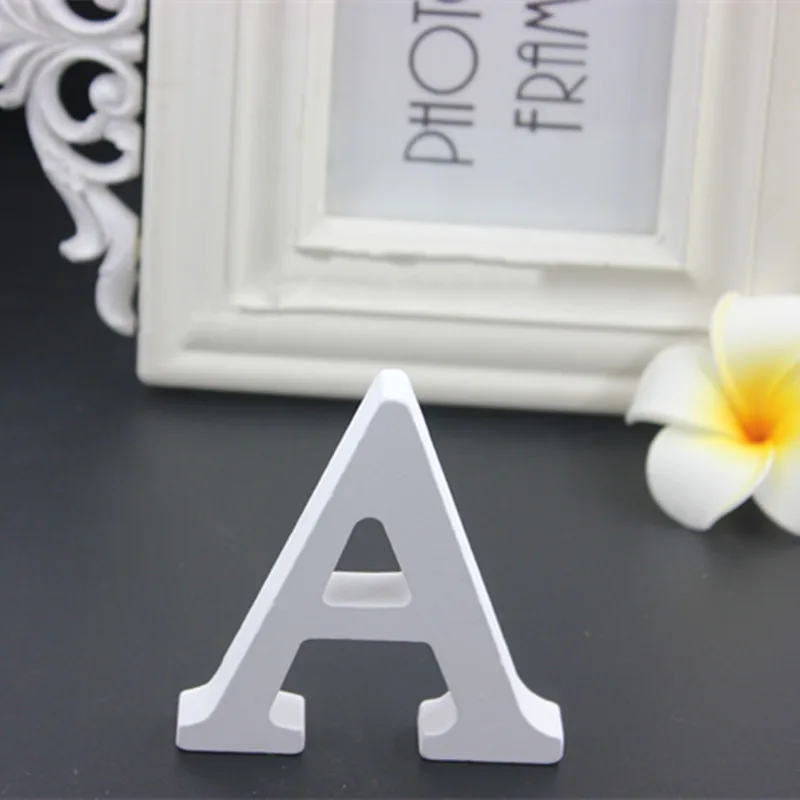 ZM-A 1 шт. 8 см белые деревянные буквы Английский алфавит DIY персональное имя Дизайн Искусство ремесло Свадебный домашний декор буквы украшение комнаты - Цвет: ZM-A