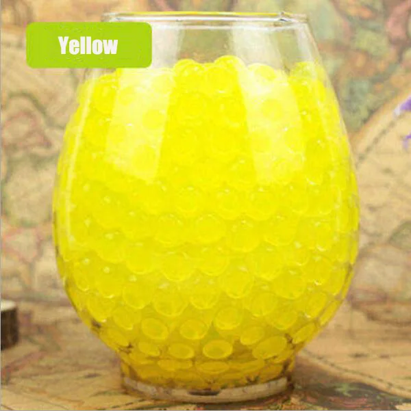 6 100pcs/lot Large Hydrogel Pearl Shaped Big 2-3cm Green Crystal Soil Water Beads Mud Grow Ball Wedding Growing Bulbs - Цвет: 6