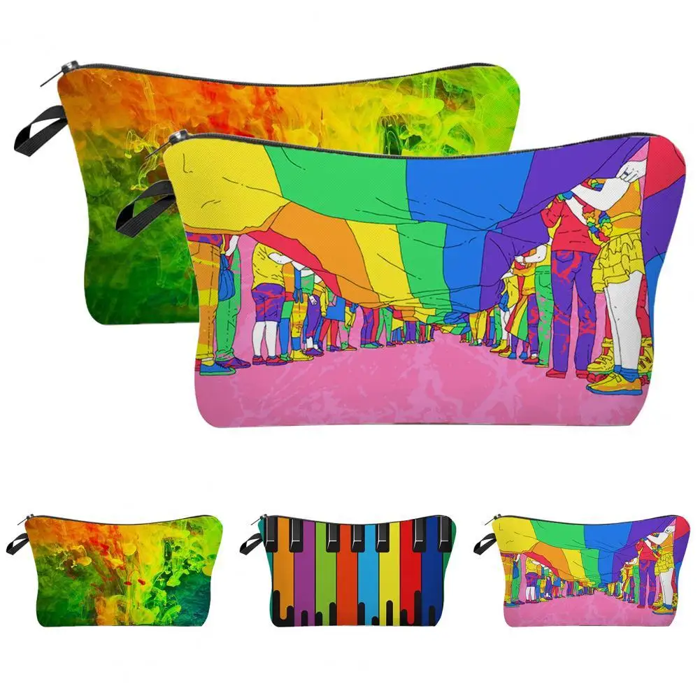 

Портативная косметичка для женщин, Вместительная женская сумочка для косметики с принтом фортепиано и клавиатуры, с изысканным висячим отв...