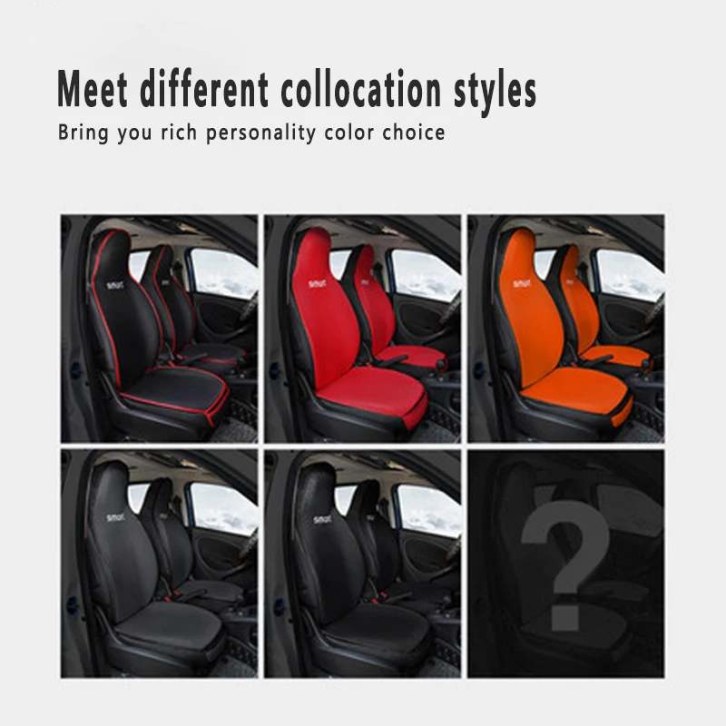 car Ice silk seat cover For Smart Fortwo Forfour 453 451 car accessories interior Semi-enclosed cushion cover Four seasons