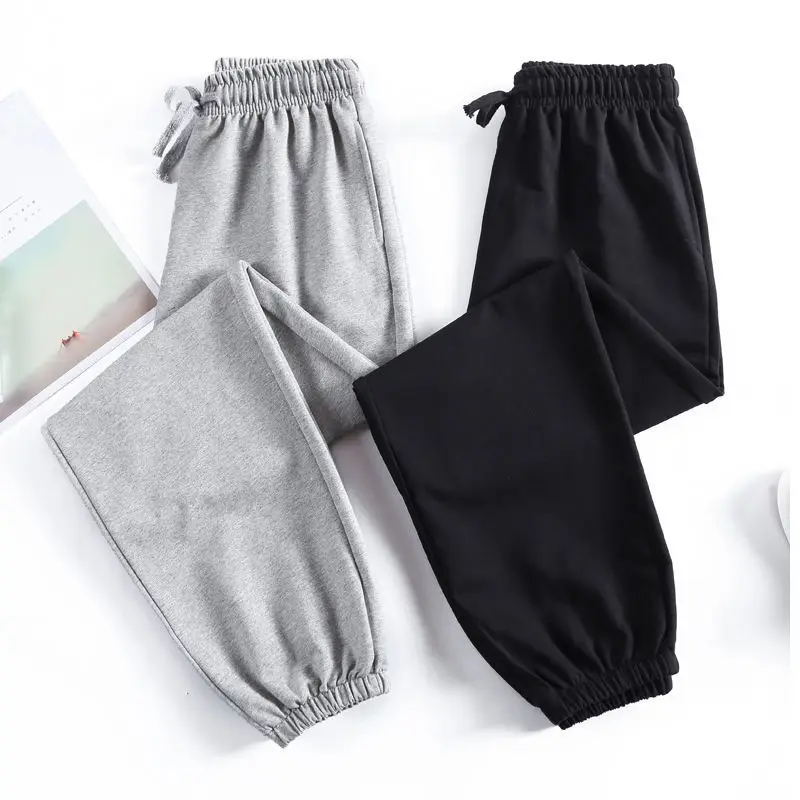

Pants Men's Korean Loose Casual Sports Black Gray Sweatpants Male Elastic Waist Harem Pants Harajuku Ankle Length Trousers