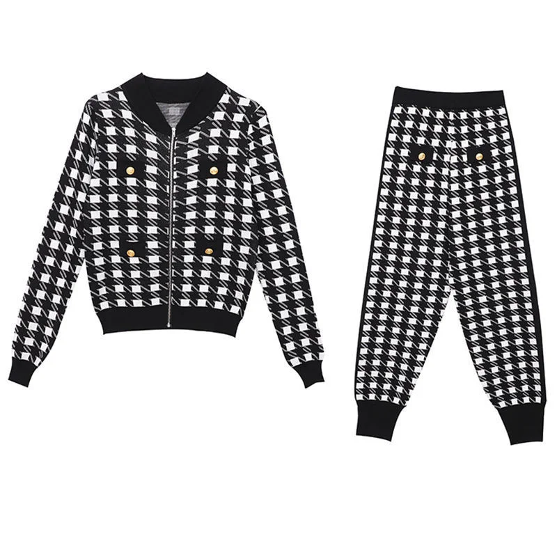 

2021 spring new women's coat large casual two piece suit