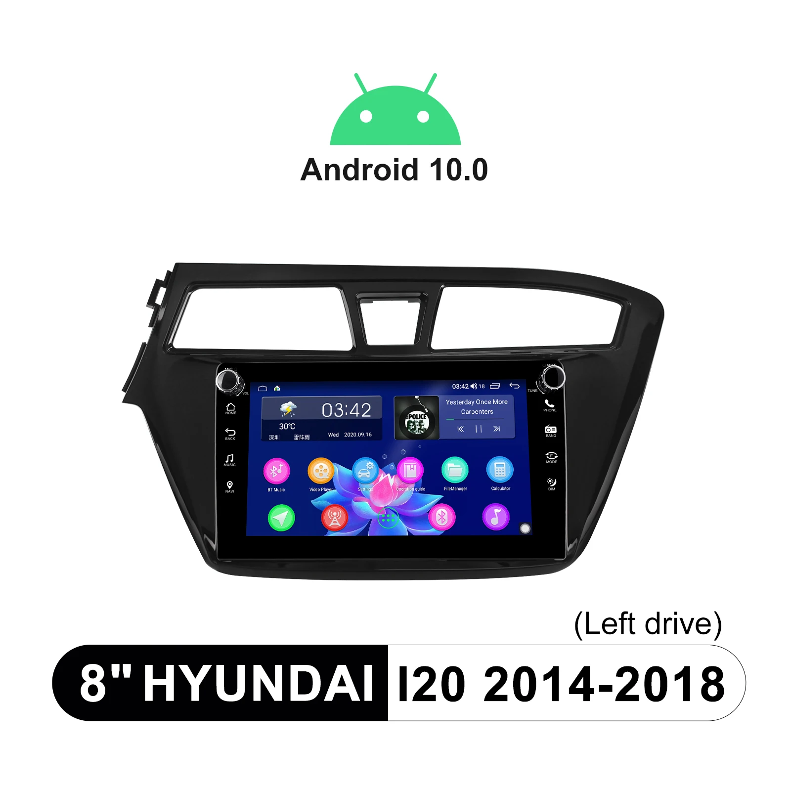 저렴한 안드로이드 10 자동차 라디오 현대 I20 2014-2018 블루투스 8 ''autoradio GPS 네비게이션 와이파이 4G 멀티미디어 플레이어 무선 Carplay